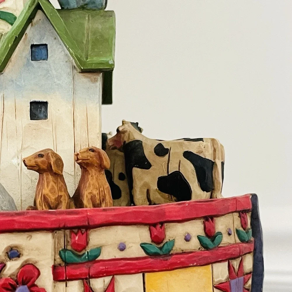 Jim‎ Shore Heartwood Creek Noah's Ark Table Lamp Children's Decor 2004